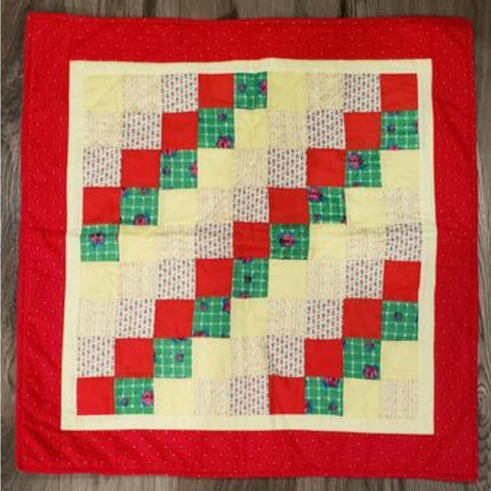 Floral Patch Quilt Lap Blanket